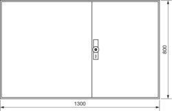 Hager ZB15S, univers Z Leerschrank m. Tür IP44, H=800mm, 5 Felder