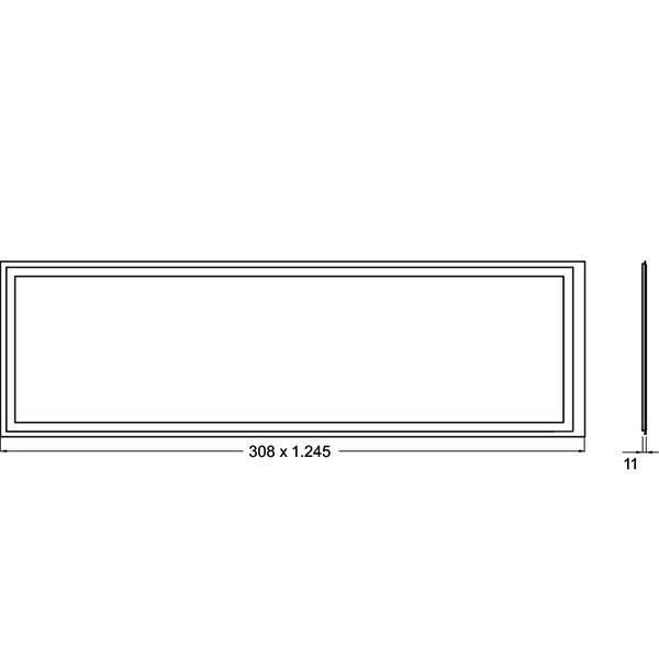 Brumberg 32060074 LED-Panel 1.245 x 308 mm, 38 W, 4000 K, 4.700 lm, Mikroprismen (UGR