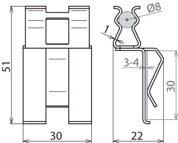 Dehn + Söhne 308 141 Bewehrungsklemme DEHNclip® 8/30mm