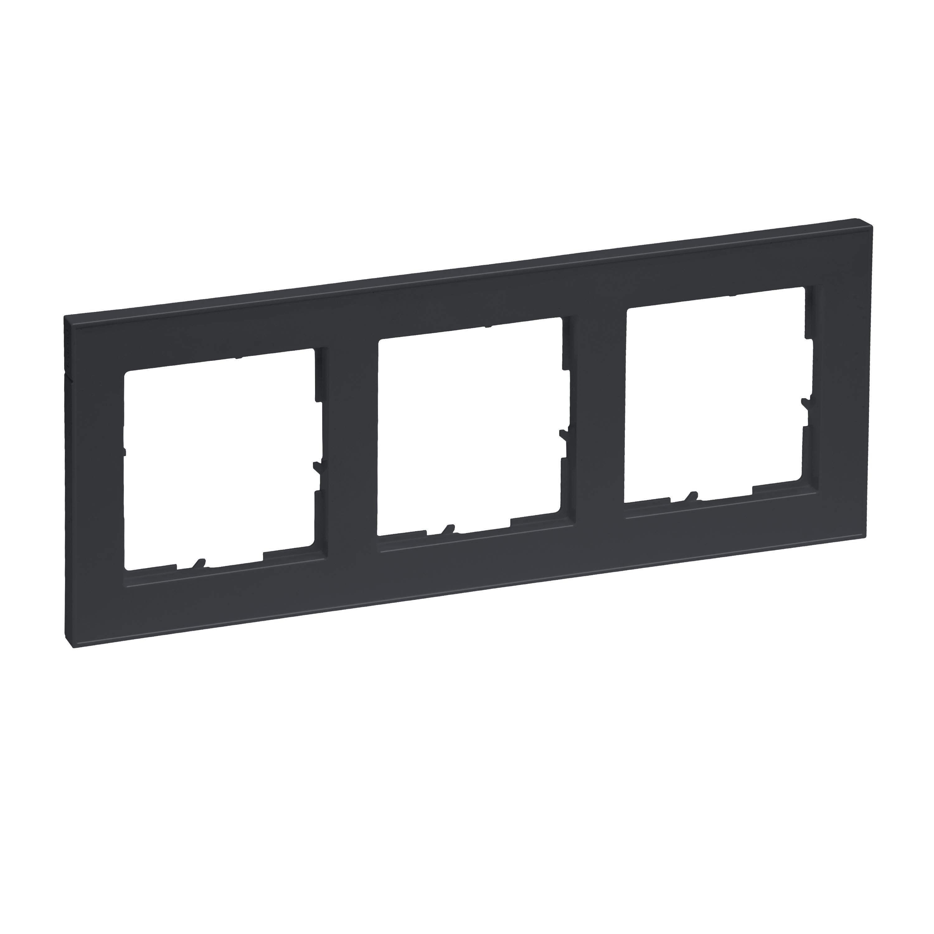 Legrand 765483 SEANO+ 3-fach Rahmen, anthrazit lackiert