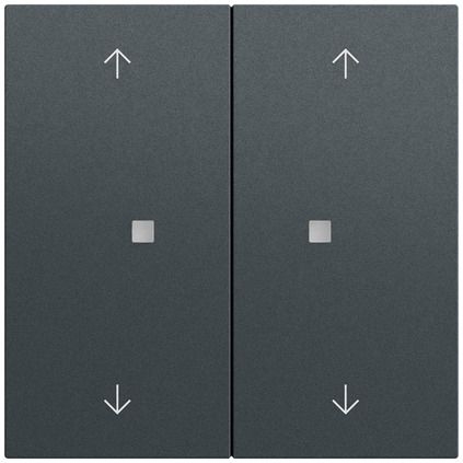 Gira 510873 RF Bedienaufsatz 2-fach Pfeilsymbole für KNX, System 70, anthrazit (lackiert)