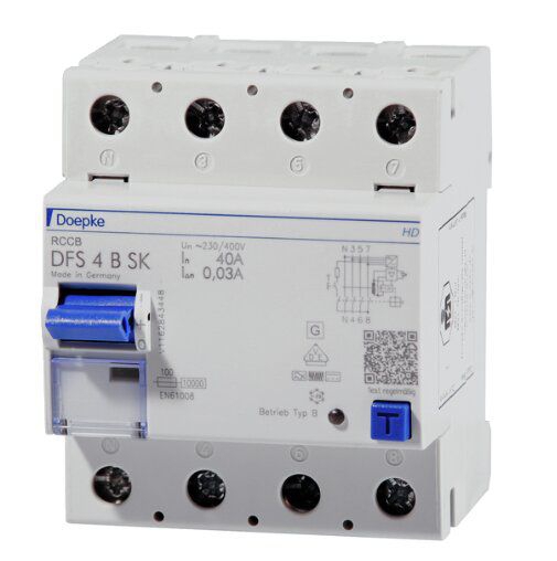 Doepke 09137998HD FI-Schutzschalter 4-polig, 40A, 500mA, Typ B