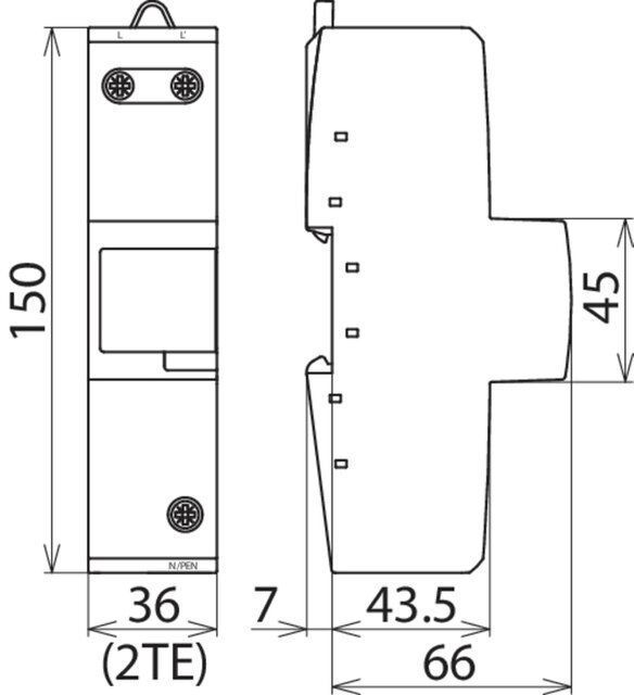 Dehn + Söhne 961140 Koordinierter Blitzstromableiter Typ 1 DEHNbloc Maxi 440 V AC