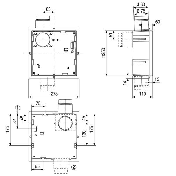 Maico ER-EC-RF17  Ventilatoreinsatz, für ER 17 für Bad, Küche, Mehrfamilienhaus, Aufenthaltsräume