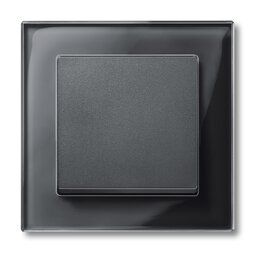 Merten 489103 Echtglasrahmen 1-fach, M-PLAN, Onyxschwarz