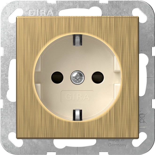 Gira 4188613 Schutzkontakt-Steckdose System 55 Bronze/Cremeweiß