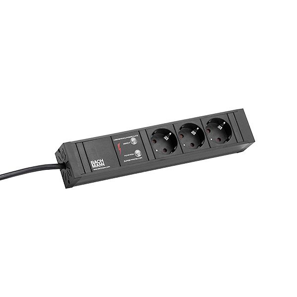 Bachmann 420.0069 Steckdosenleiste CONNECT LINE 3x CEE7/3 1x ÜSS Strom 2,0m CEE7/7
