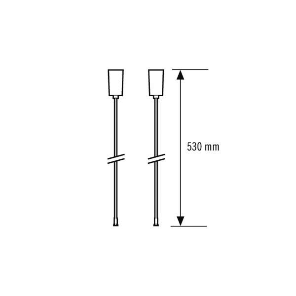 ESYLUX EN10078316 Pendelsatz für Einzelbatterie-Notleuchten Serie SLX+ELX