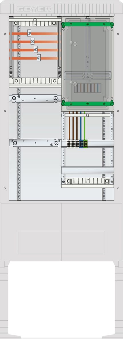 ABN SZ175ZZ1401 Zähleranschlusssäule 1 ZP, 4pol, HLAK, 26 mm², IP54, ZP-Abd