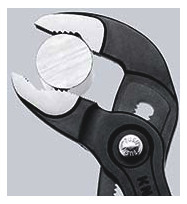 KNIPEX 8701180 Cobra® Hightech-Wasserpumpenzange, 180mm, Feinverstellung mit Druckknopf, Klemmschutz