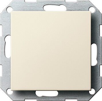 Gira 026801 Blindabdeckung mit Tragring, System 55, cremeweiß glänzend