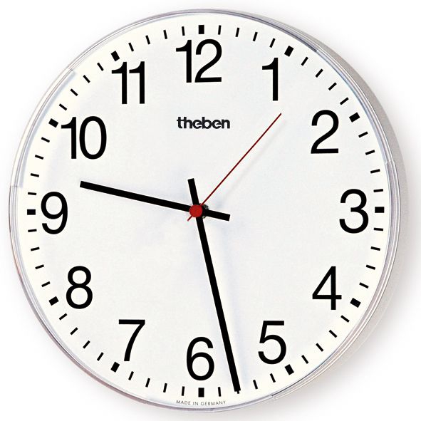 Theben 5009200 OSIRIA 220 AR KNX Nebenuhr, einseitige Wanduhr, Durchm. 25 cm, arabische Zahlen