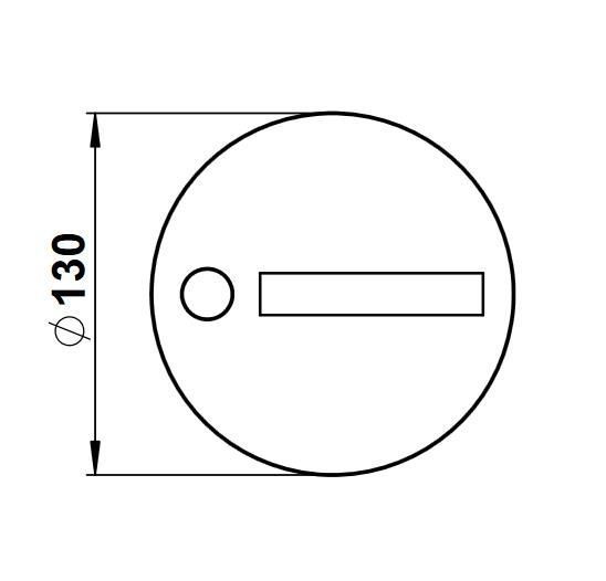 Albert 690945 Klingelplatte rund Edelstahl Ø130mm