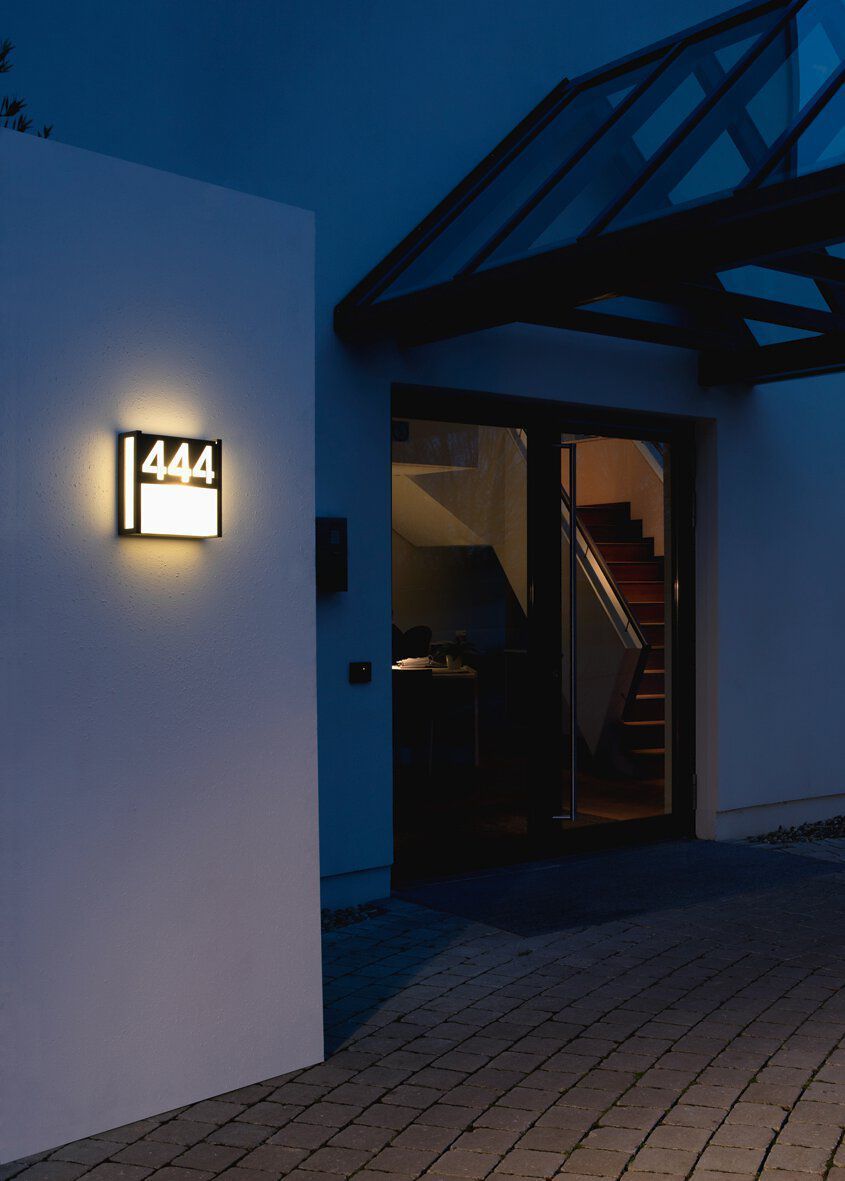 Albert 626401 Hausnummern-Wandleuchte, LED 10W, anthrazit