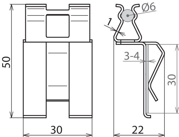 Dehn + Söhne 308 140 Bewehrungsklemme DEHNclip® 6/30mm