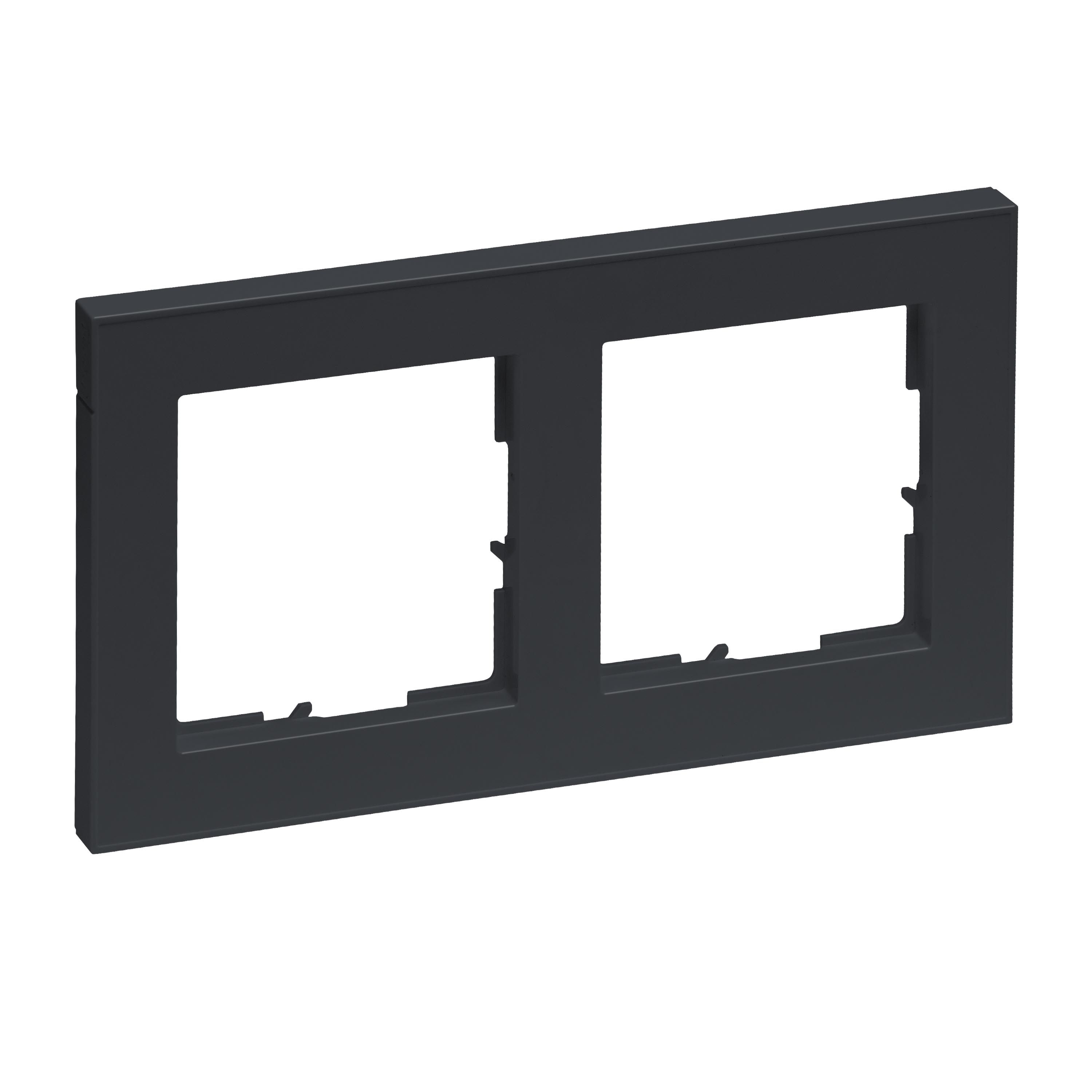 Legrand 765482 SEANO+ 2-fach Rahmen, anthrazit lackiert