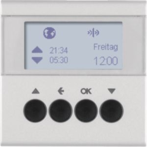 Berker 85745183 KNX-Funk Jalousie-Schaltuhr, quicklink, mit Display, S.x/B.x, aluminium matt