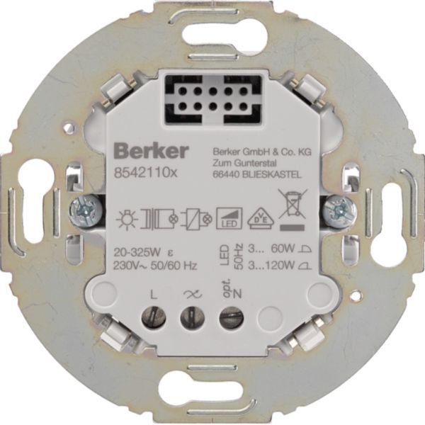 Berker 85421101 Universal Tastdimmer 1-fach (R,L, C, LED), Tragring rund