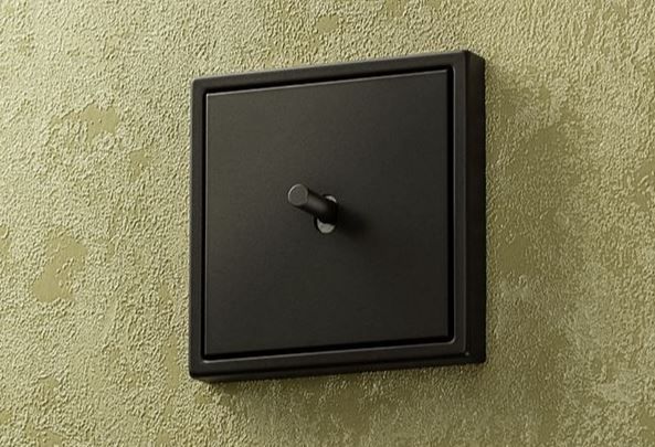 Jung AL12-0DR01 Abdeckung mit Kipphebel "Zylinder", 1 Kipphebel, Serie LS 1912, dark (lackiertes Aluminium)