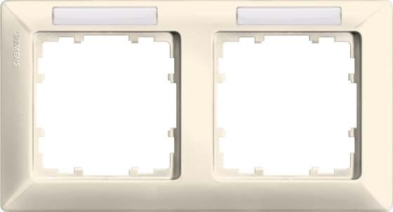 Siemens 5TG25821 DELTA line Rahmen 2-fach Schriftfeld, waagrecht, elektroweiß