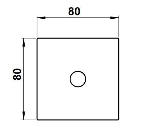 Albert 690949 Klingelplatte Edelstahl quadratisch, 80x80mm