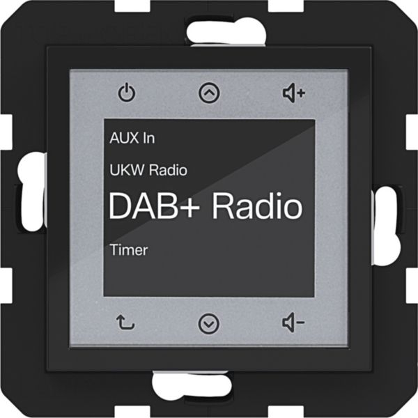 Hager WAN6011BG Radio Touch Unterputz DAB+, A.x/C.x, nachtschwarz glänzend