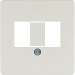 Berker 145802 Zentralplatte mit TAE Ausschnitt (ausbrechbar) Zentralplattensystem S.x/B.x/K.x weiß glänzend