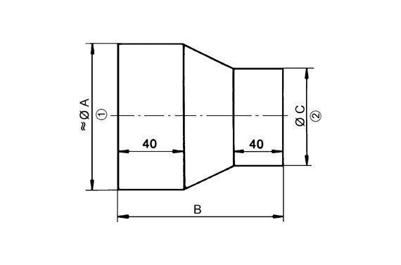 Maico REM 18/10 EX Reduzierstück 180/100mm