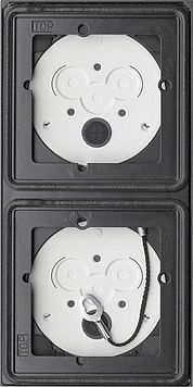 Gira 5502910 Aufputzgehäuse 2-fach, System 106, anthrazit