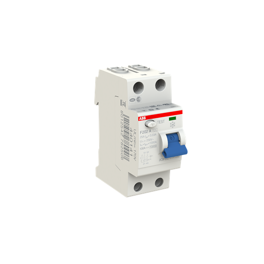 ABB pro M compact F202A Fehlerstrom-Schutzschalter, 2polig, 25A, 30mA, Typ A