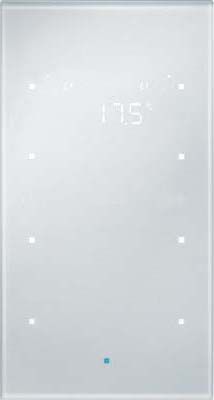 Berker 75643034 Glas-Sensor 3-fach mit Temperaturregler, TS Sensor, alu