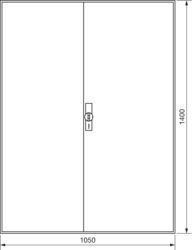 Hager ZB54S, univers Z Leerschrank m. Tür IP44, H=1400mm, 4 Felder