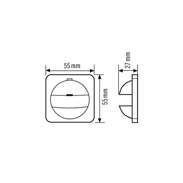 ESYLUX EP10427145 Abdeckung IP 20-BJSI für Wandmelder Basic, Standard und Compact