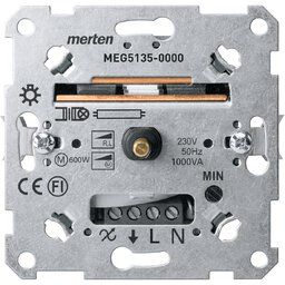 Merten MEG5135-0000 Drehdimmer-Einsatz für induktive Last, 60-1000 VA