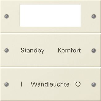 Gira 221201 Wippenset 2-fach Plus beschreibbar, System 55, Cremeweiß glänzend (lackiert)