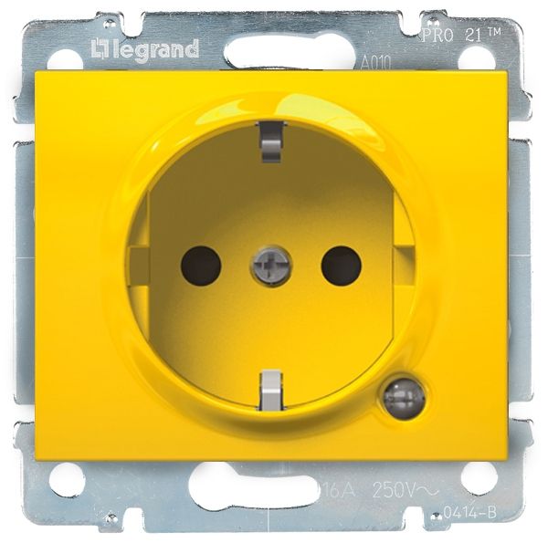Legrand 771047 Schutzkontakt-Steckdose SK (USV) mit erhöhtem Berührungsschutz u. Kontrolllampe