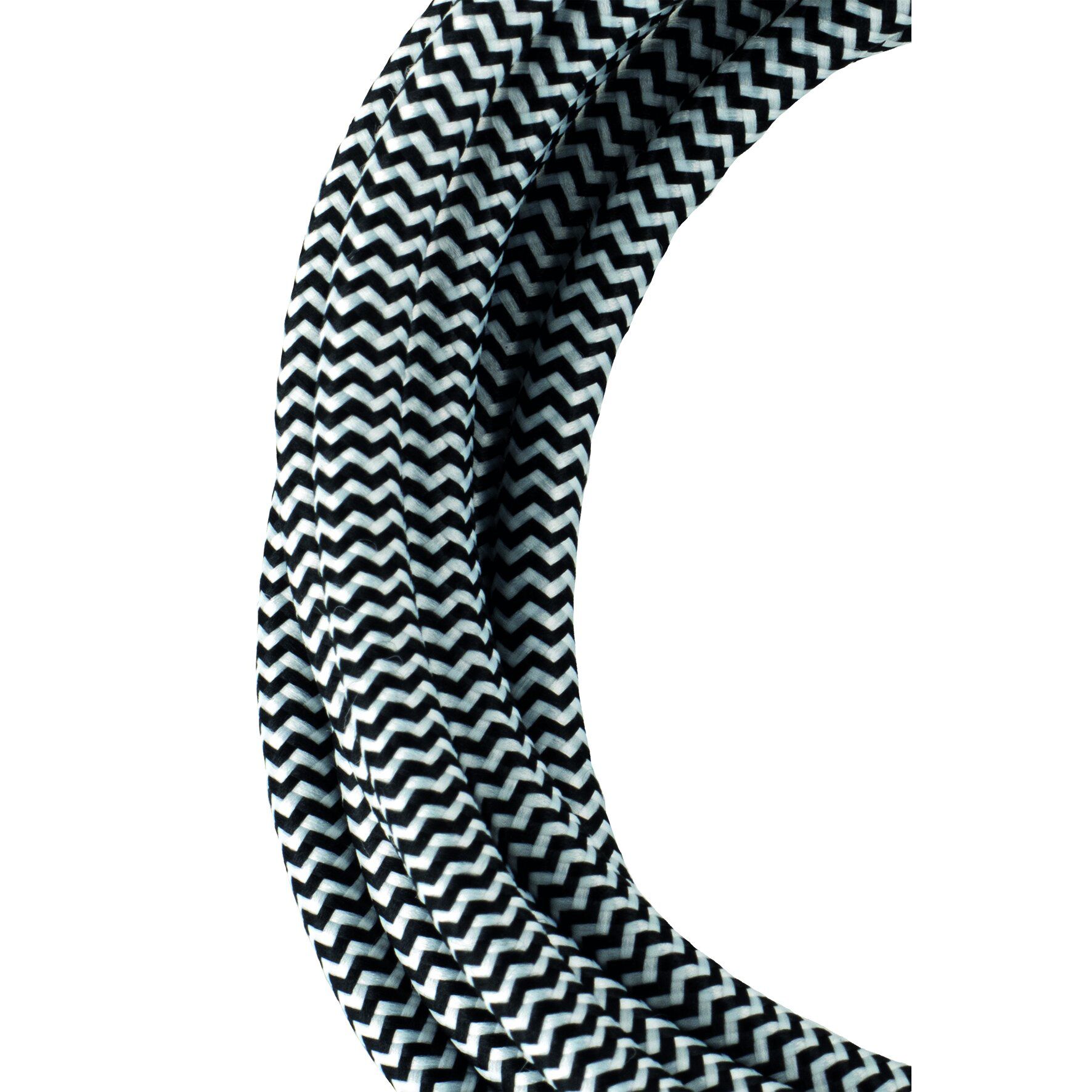 BAILEY 139752 Textilkabel 3x0,75mm², Länge 3m, schwarz/weiß
