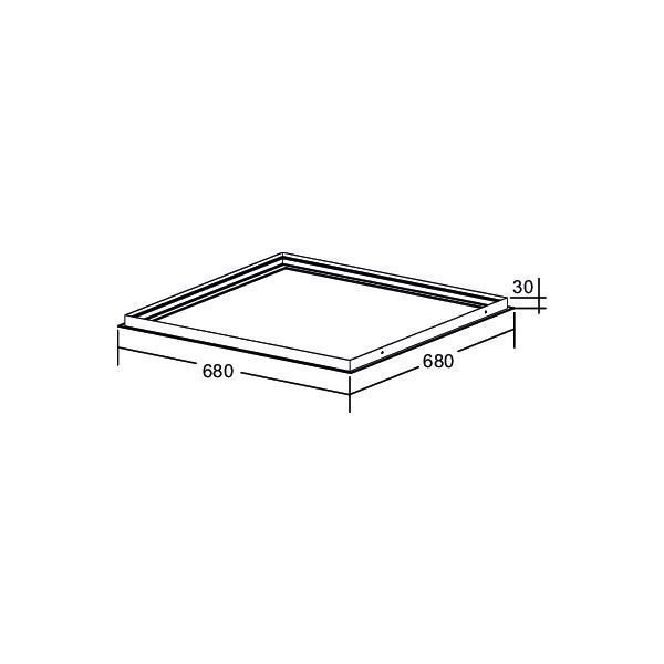 Brumberg 81032055 AGGY Einbaurahmen 1-teilig, 680 x 680 x 30 mm, weiß