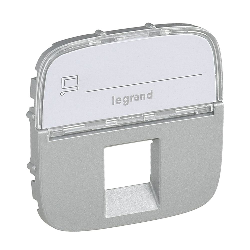 Legrand 755477 Abdeckung mit Beschriftungsfeld für Telefon- oder Datendose