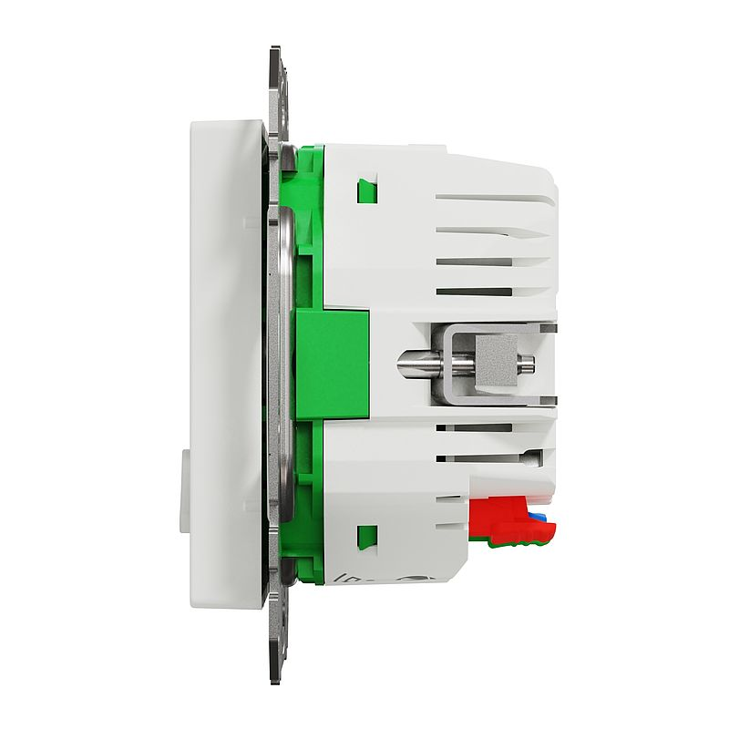 Merten MEG2380-0319 Connected Schutzkontakt-Steckdose 16A, System M, Polarweiß glänzend, Thermoplast brillant