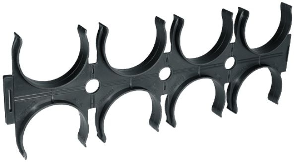 Fränkische Rohrwerke 19948110 Kabuflex-Abstandhalter 8-fach, 110mm, schwarz