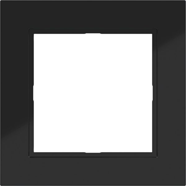 Hager WAD6120BG LED-Rahmen 1-fach, A.1, nachtschwarz glänzend