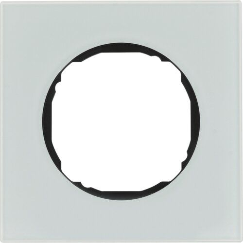 Berker 10112609 Rahmen 1-fach, flach, R.8, Glas polarweiß