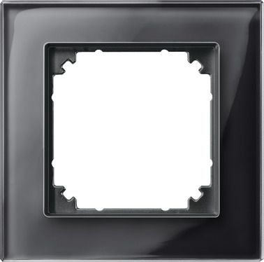 Merten 489103 Echtglasrahmen 1-fach, M-PLAN, Onyxschwarz