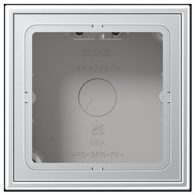 Jung AL2581A-L Aufputz-Kappe 1-fach, Duroplast lackiert, Serie LS, Aluminium