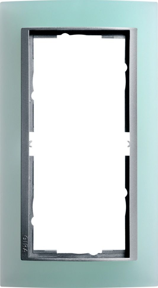 Gira 100251 Abdeckrahmen 2-fach ohne Mittelsteg Zwischenrahmen Farbe alu, Gira Event Opak, mint