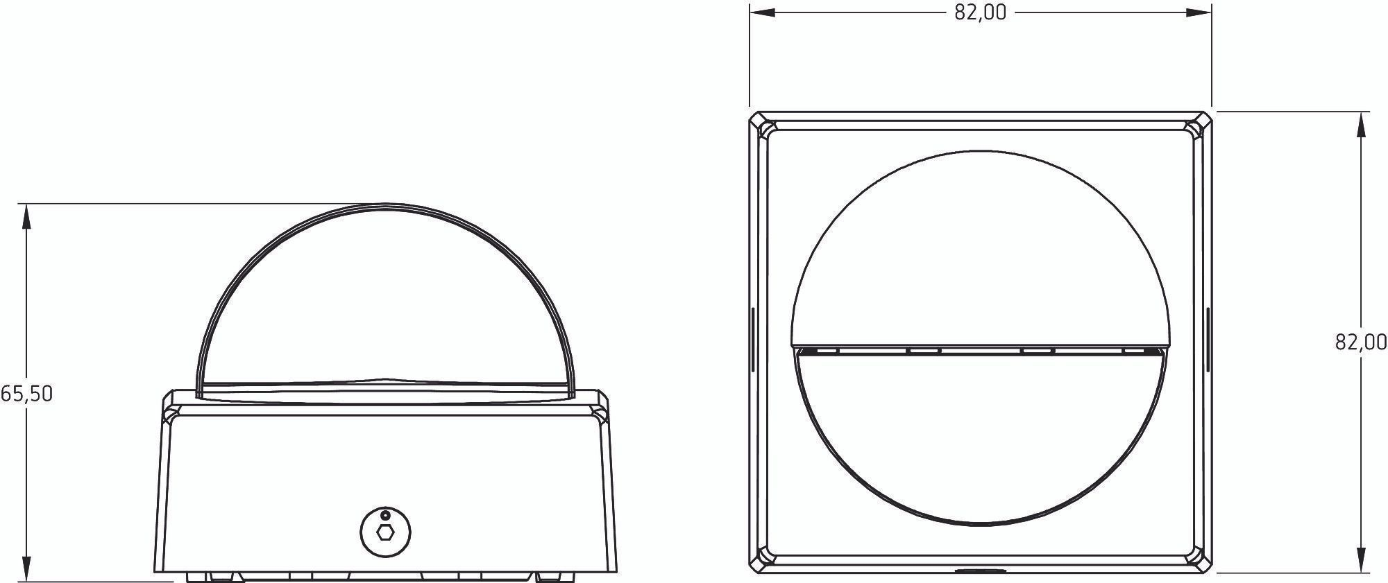 Theben 1010201 theLuxa R180 BK Bewegungsmelder 180° für Wandmontage, Lichtsteuerung, max. 12 m, schwarz