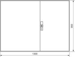 Hager ZB25S, univers Z Leerschrank m. Tür IP44, H=950mm, 5 Felder