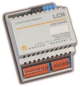 Issendorff LCN-TLK12H Tableau-Adapter mit acht Tasteneingängen und zwölf LED-Ausgängen mit gemeinsamer Anode