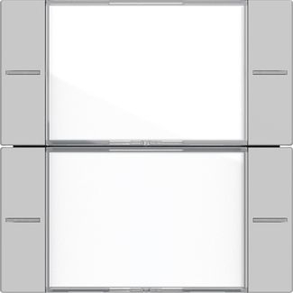 Gira 5772015 Wippenset 2-fach Beschriftungsfeld Tastsensor 4.55, Klar/Grau matt